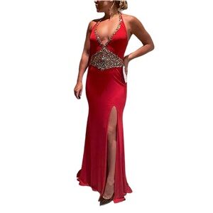 Jovani Halter Dress with Sequins